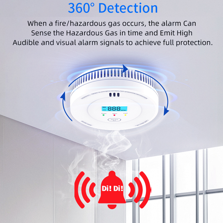 Smoke Leak Detector - 10 años Detector de humo y