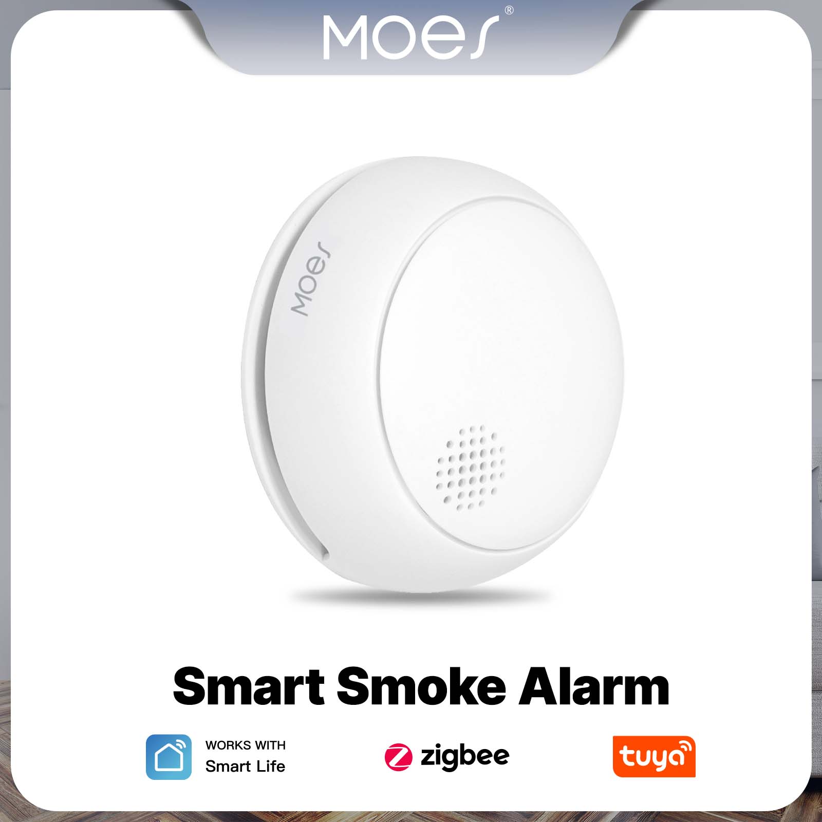 Smoke Leak Detector - MOES ZigBee-Detector de alarma de humo